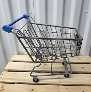 Walrmart Mini Shopping Cart Toy with Blue Handle